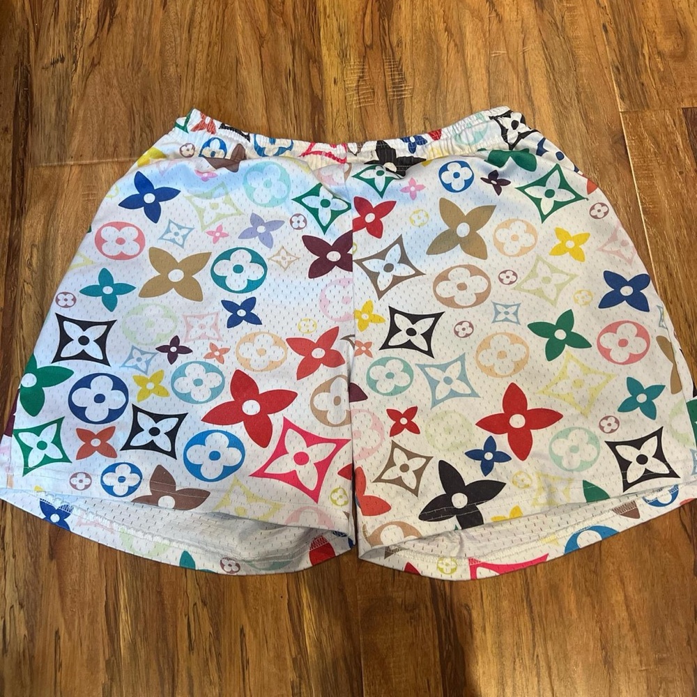 Mr Remade Louis Vuitton Print Shorts